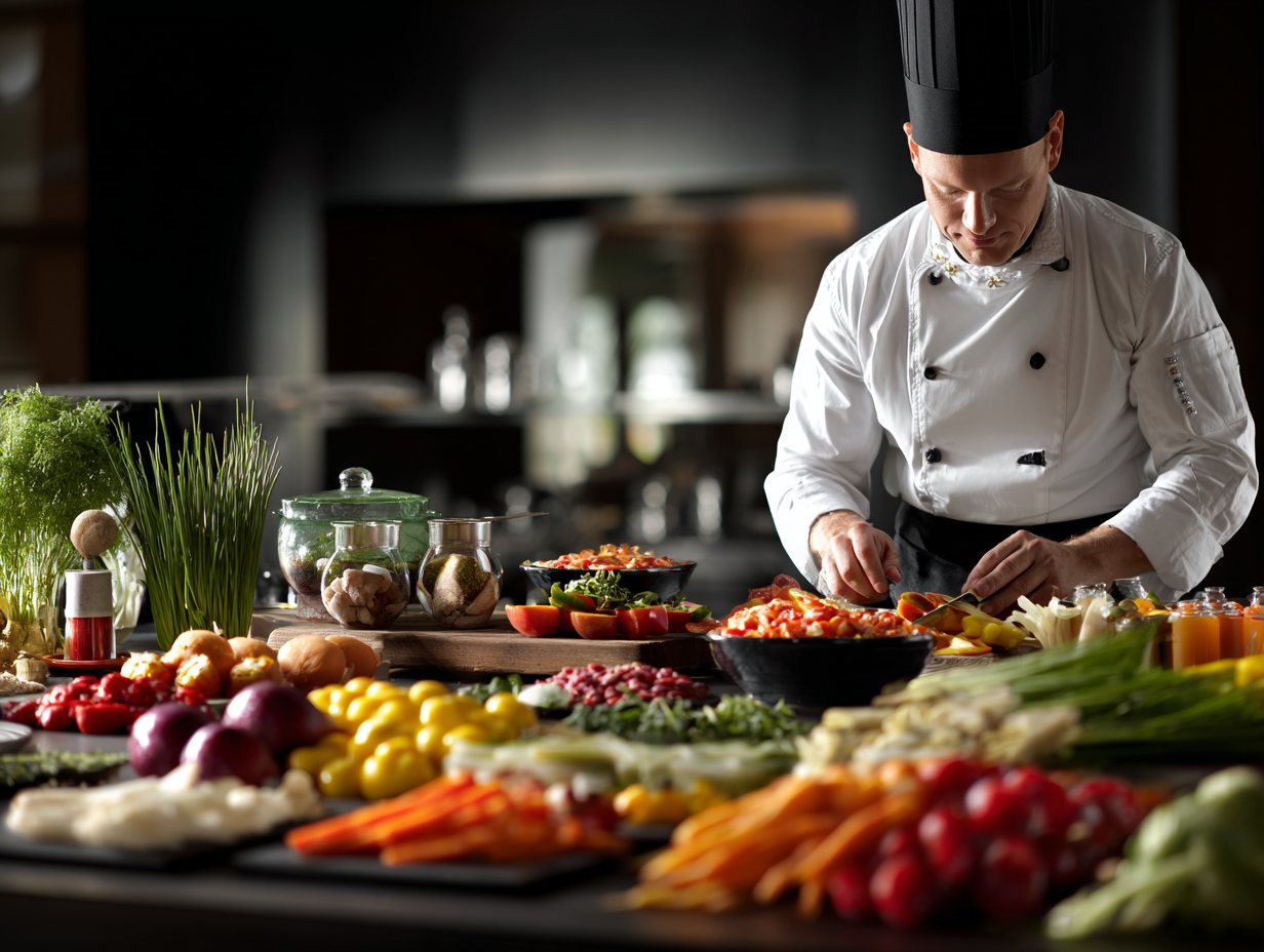 Variedad de alimentos saludables coloridos